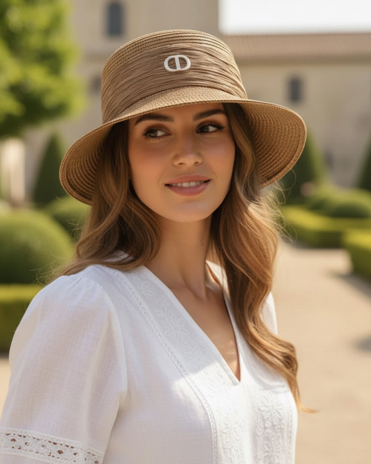 Chapeau avec Ruban beige