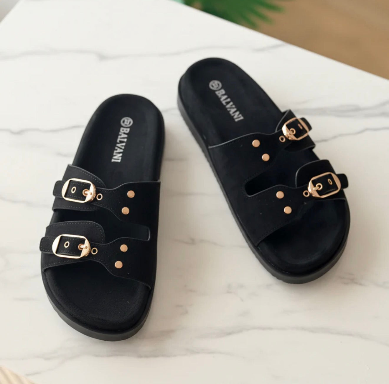 Mules daim noir