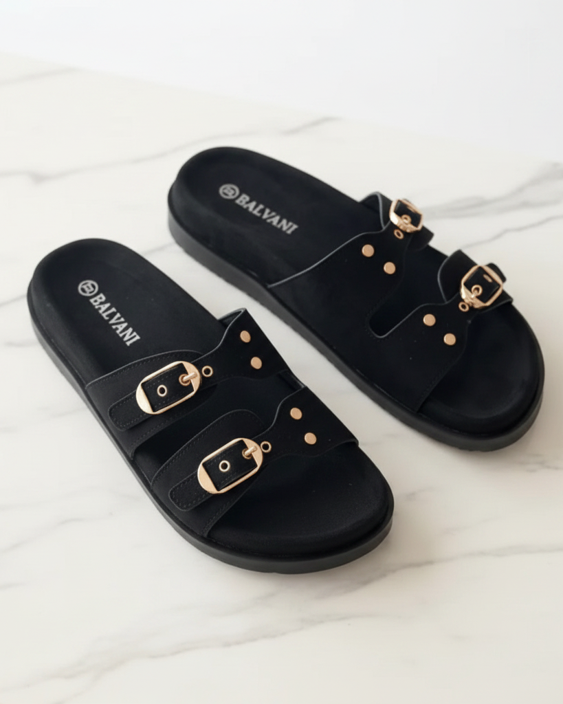 Mules daim noir