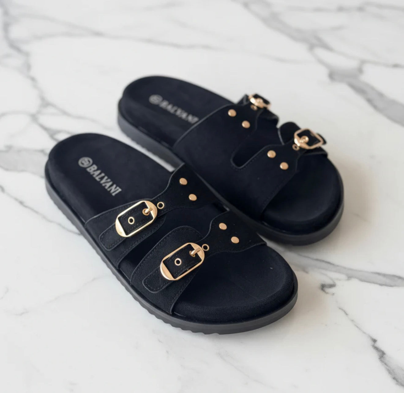 Mules daim noir