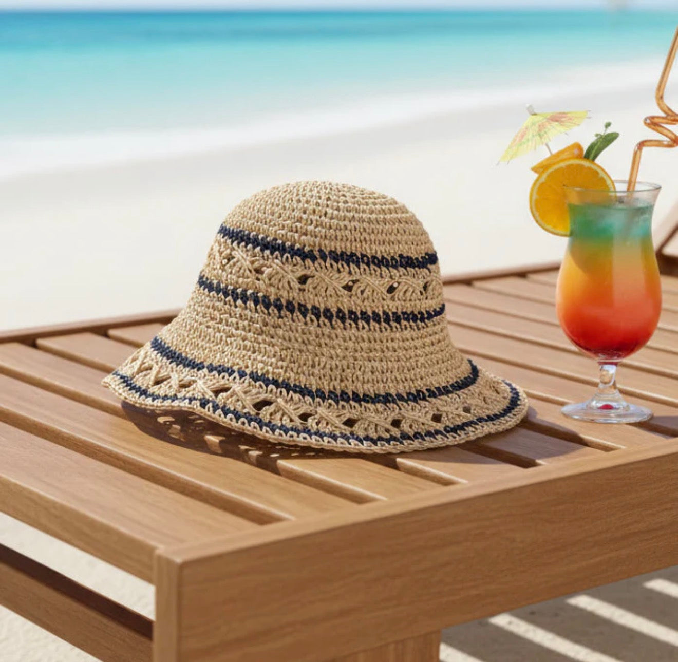 Chapeau sunset bleu