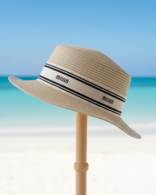 Chapeau de Paille Tressée - Édition Bord de Mer