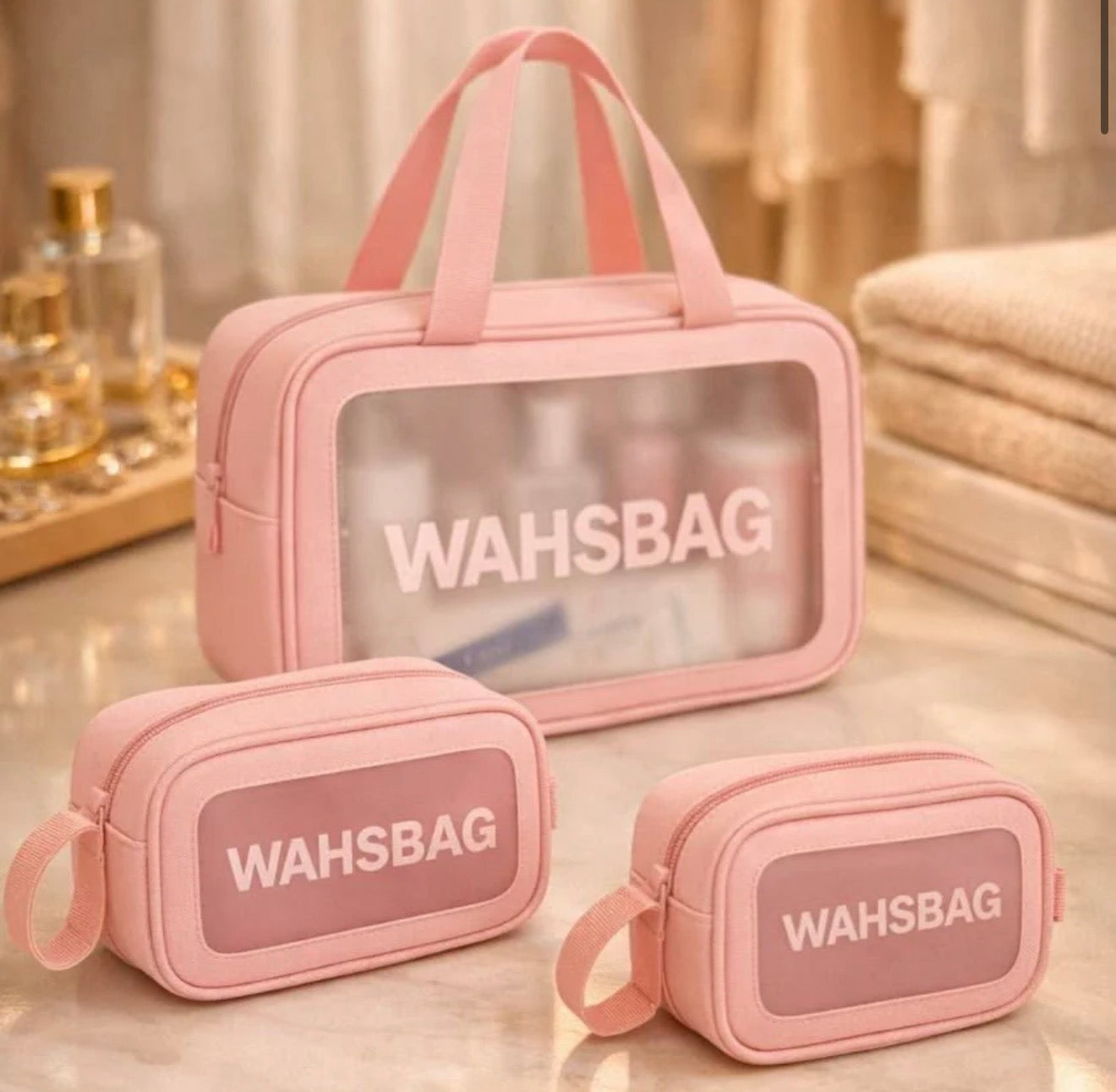 Set de 3 trousses de toilette