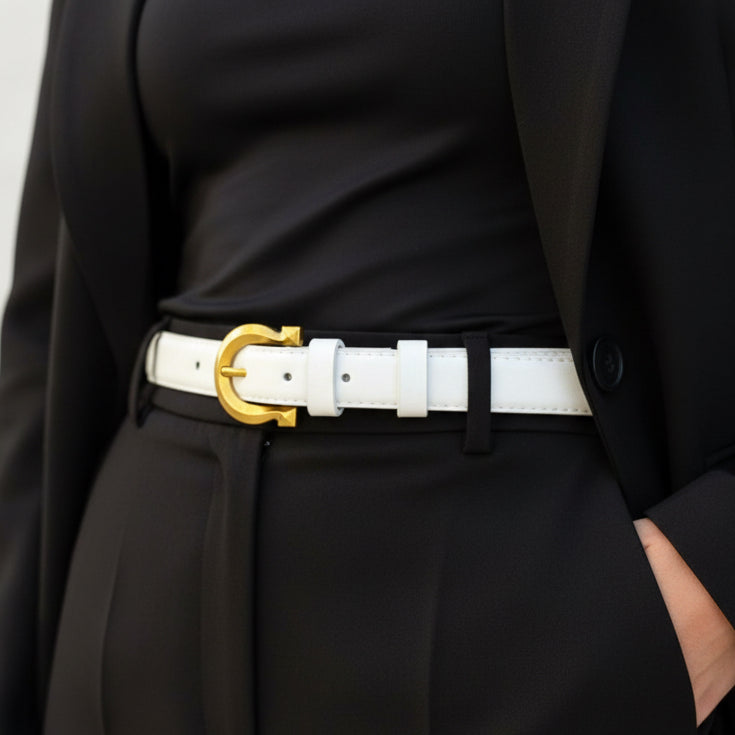 Ceinture Unie à Boucle Rond - hkstore