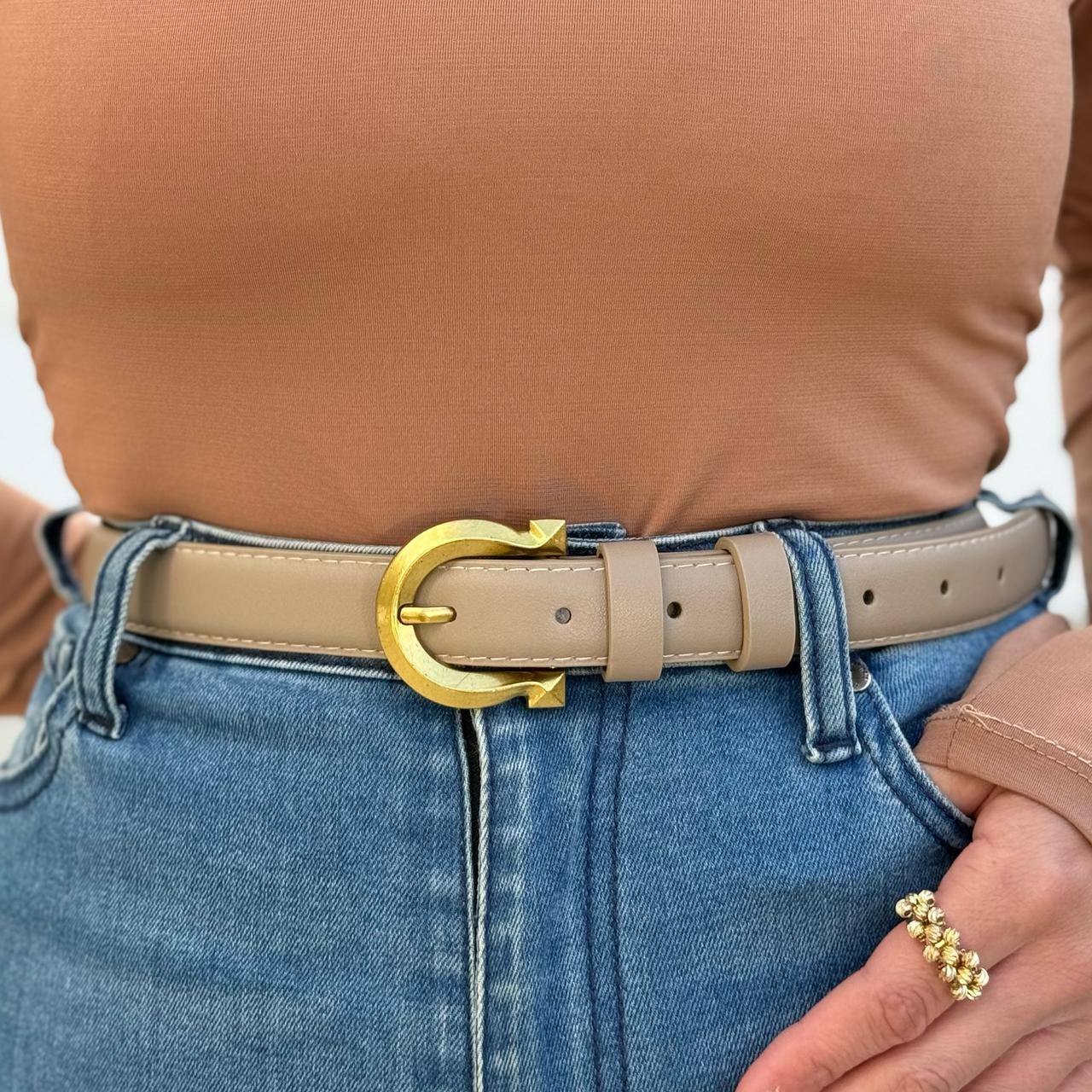 Ceinture Unie à Boucle Rond
