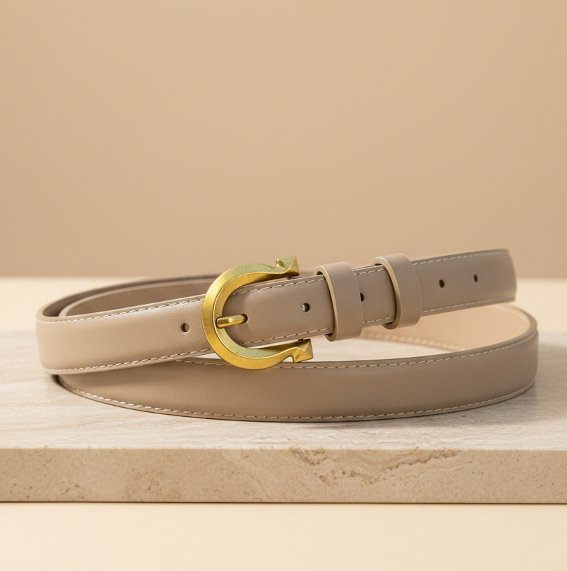 Ceinture Unie à Boucle Rond - hkstore