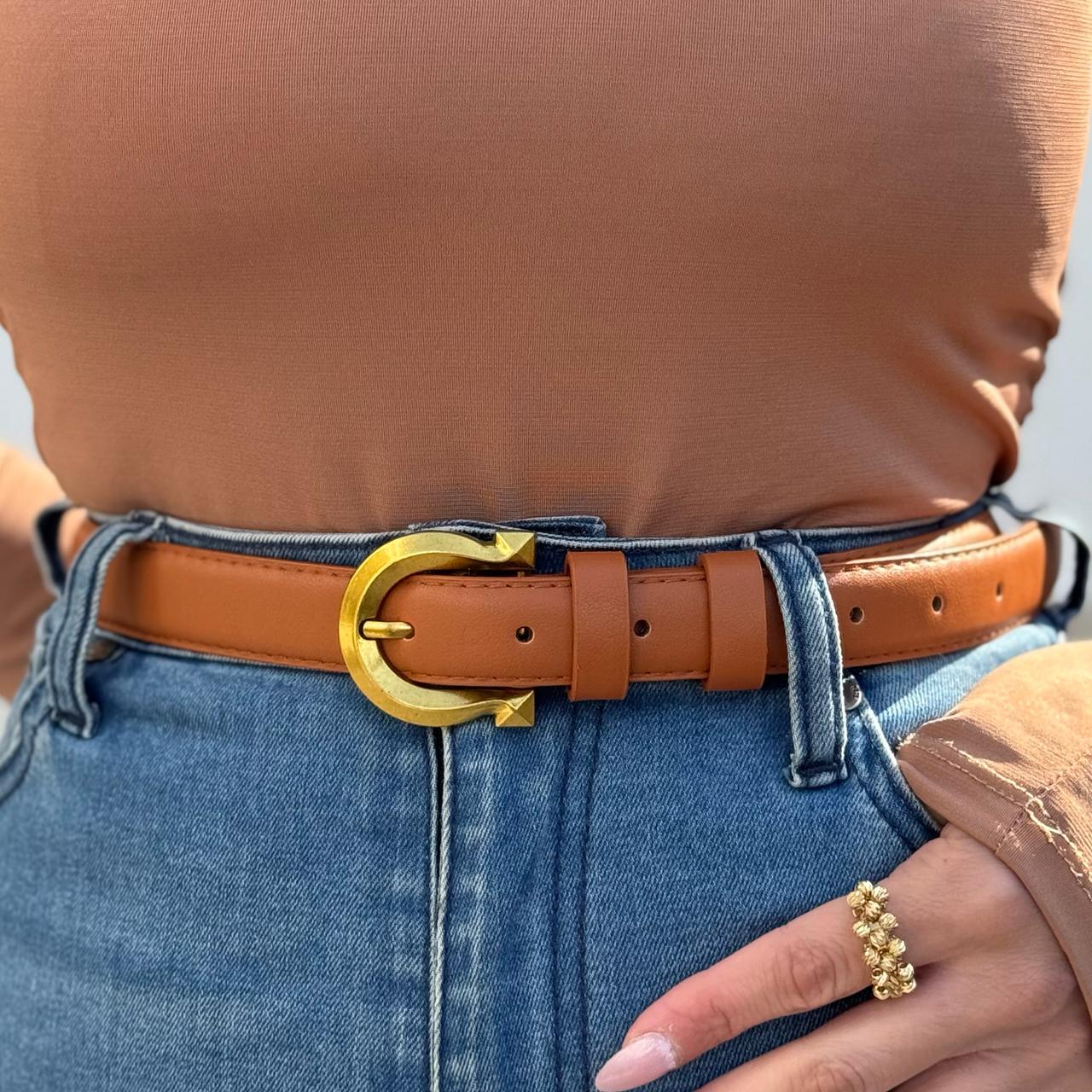 Ceinture Unie à Boucle Rond