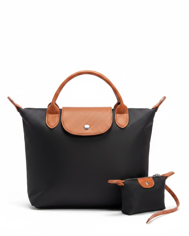 Sac a bandoulière +Mini-Pochette 
Noir