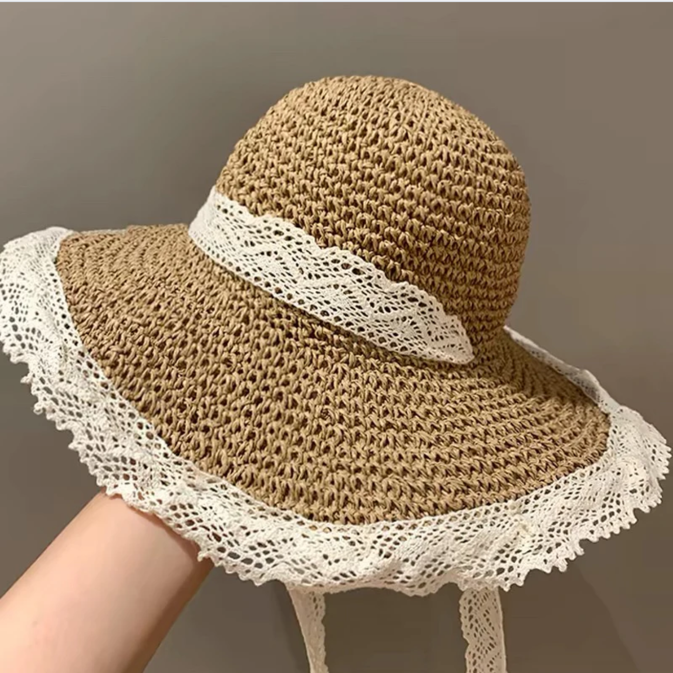 Chapeau Anna crochet beige