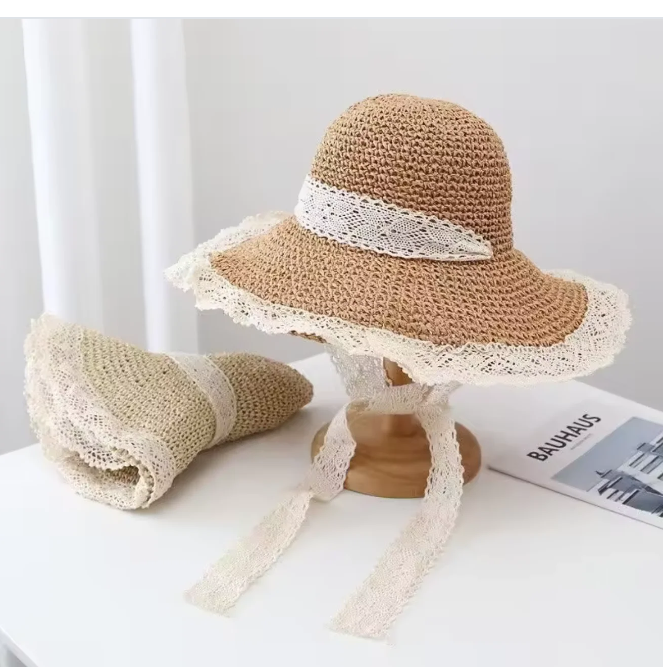 Chapeau Anna crochet beige