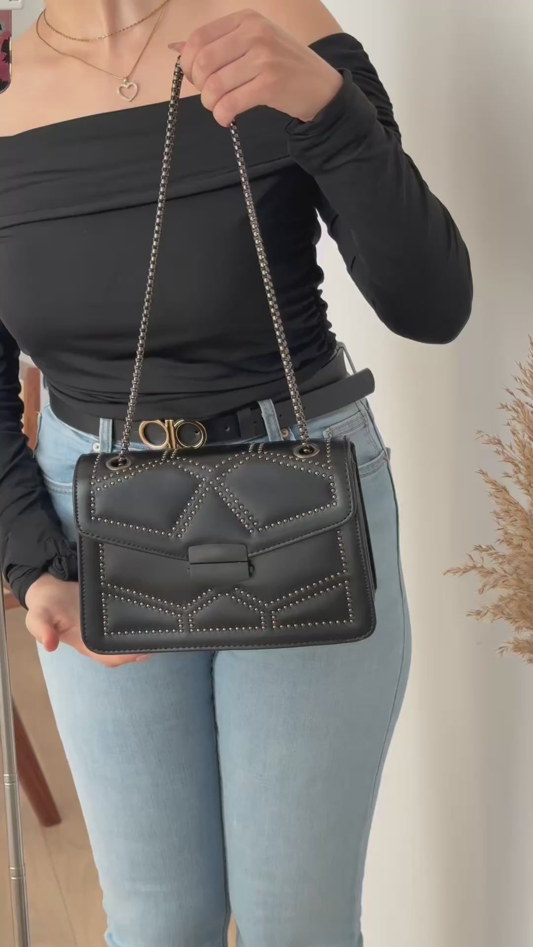 Charger la vidéo : Sac à  main L’Origami Dark