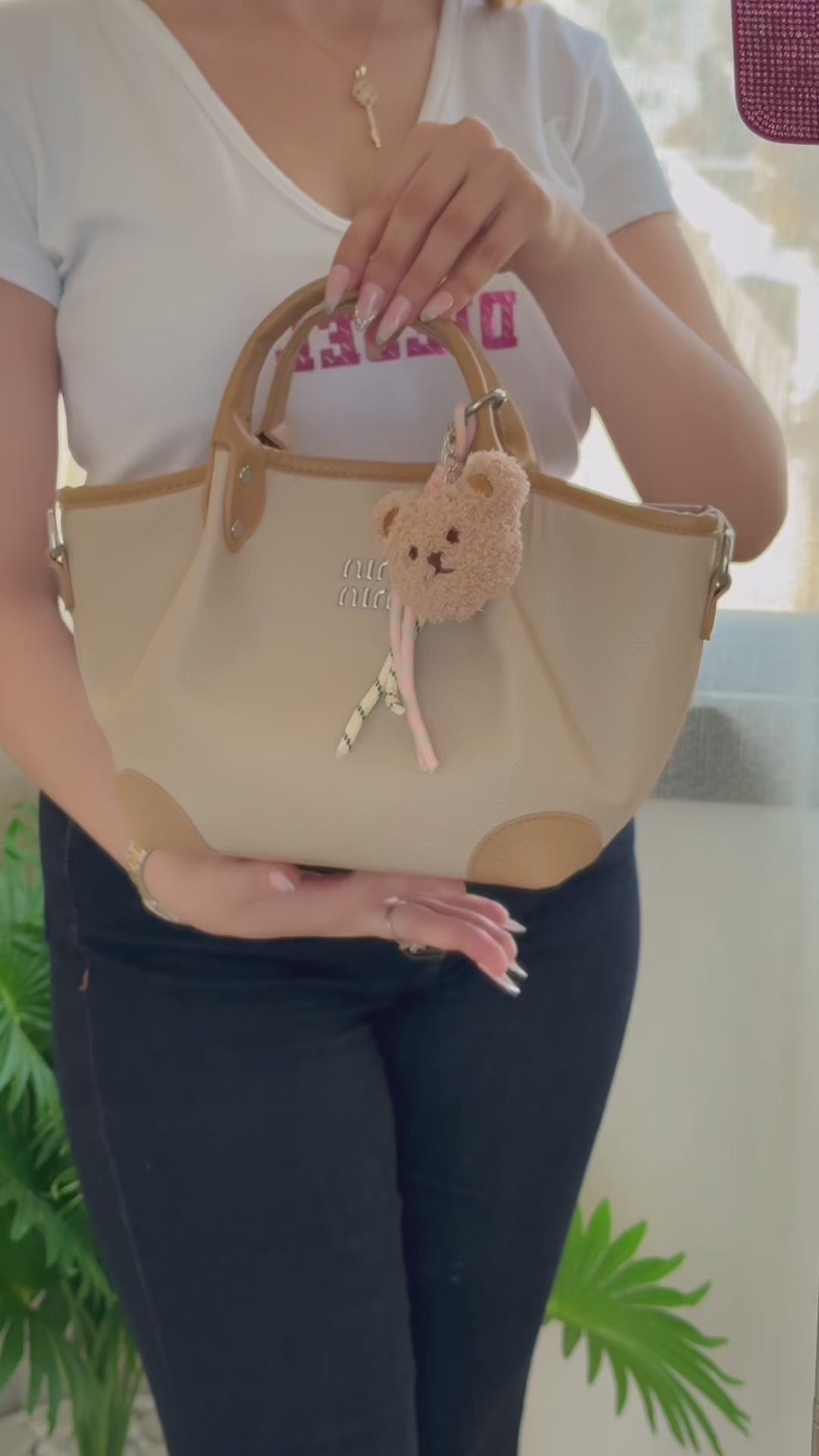 Charger la vidéo : Le sac  " Teddy Cream   "