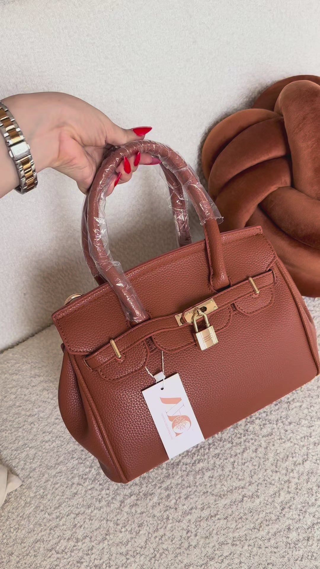 Charger la vidéo : Sac à  main Le parisien Camel