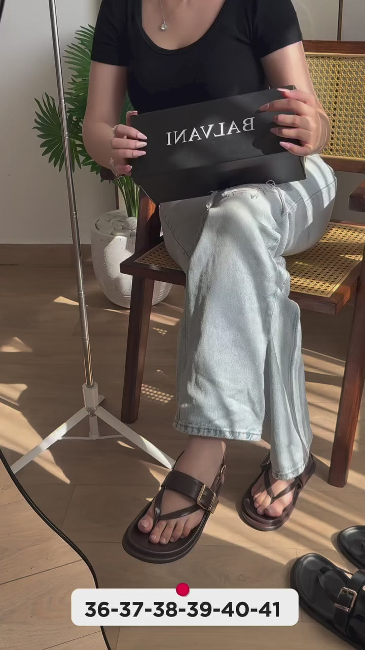 Charger la vidéo : Sandales Portofino Marron