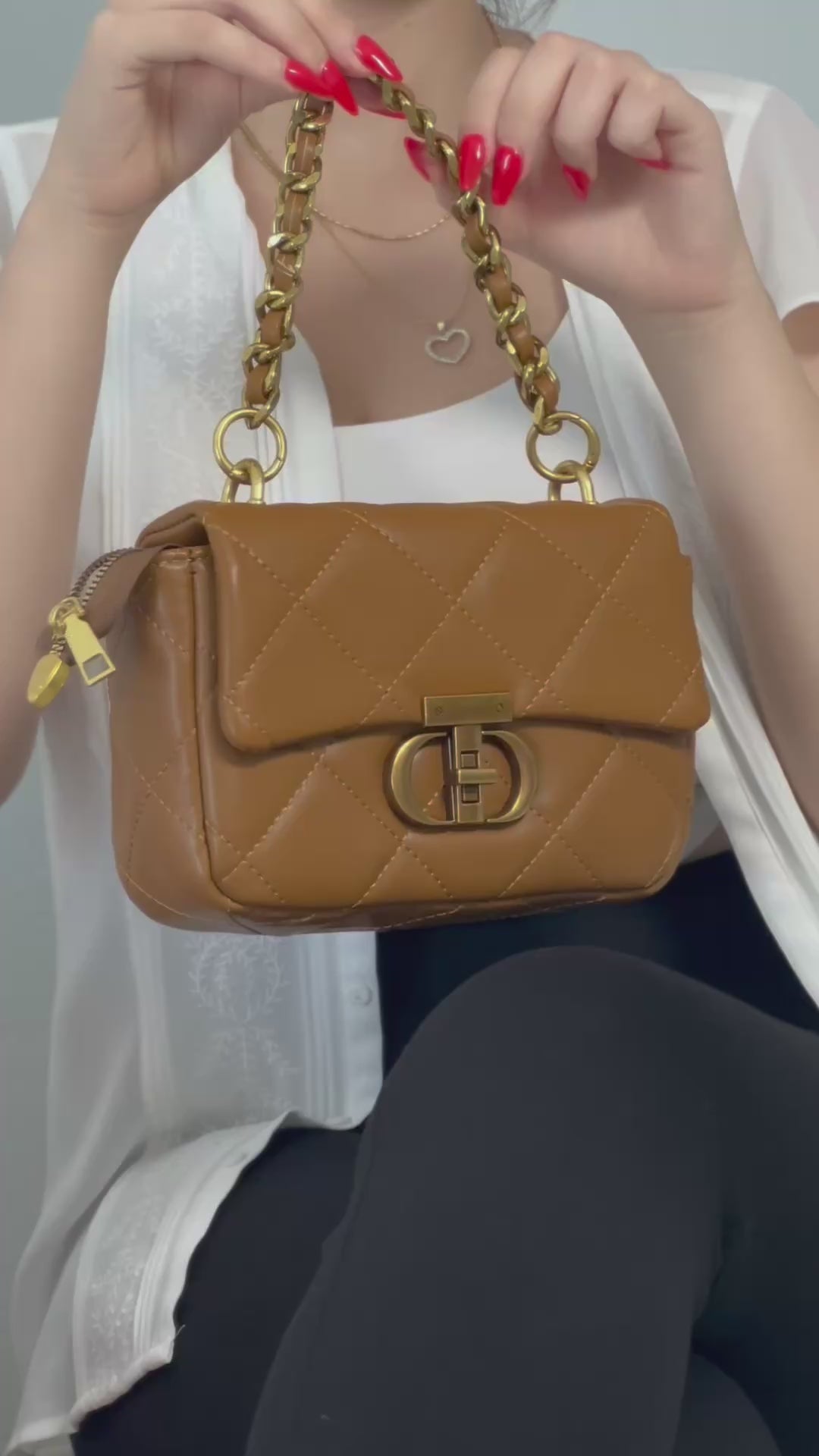 Charger la vidéo : Sac À Bandoulière  Camel
