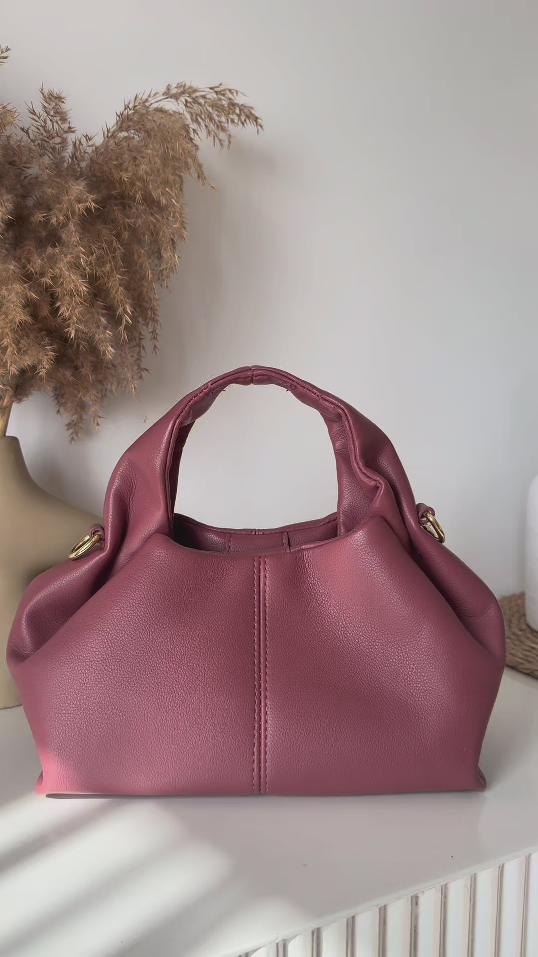 Charger la vidéo : Sac à main Aura Rose