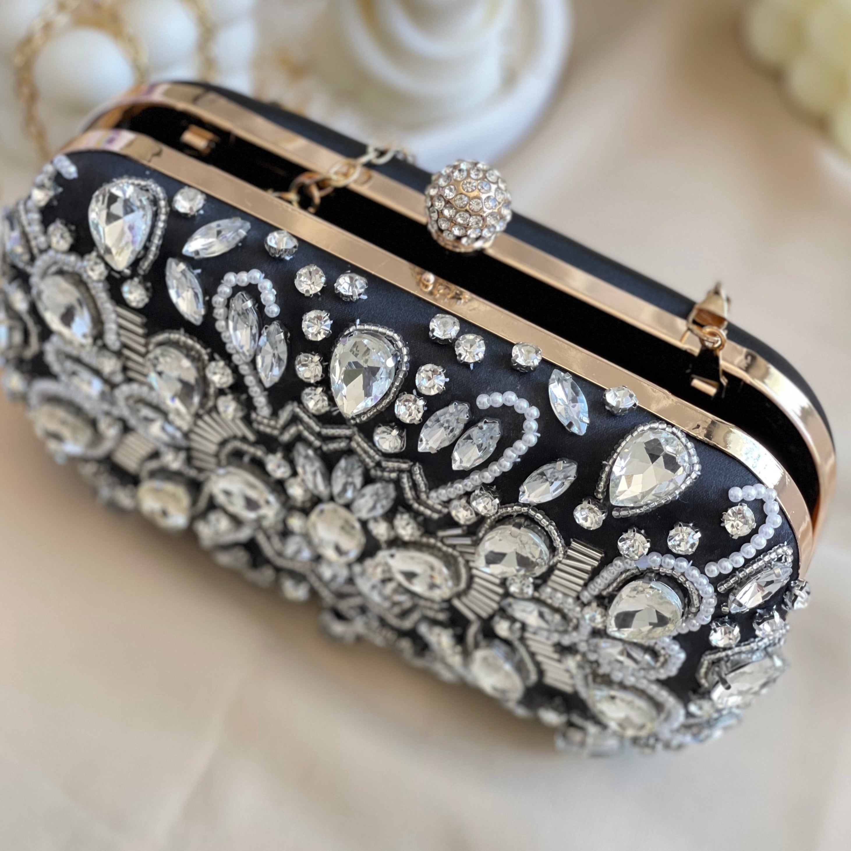 Sac Soirée Strass Noir - hkstore