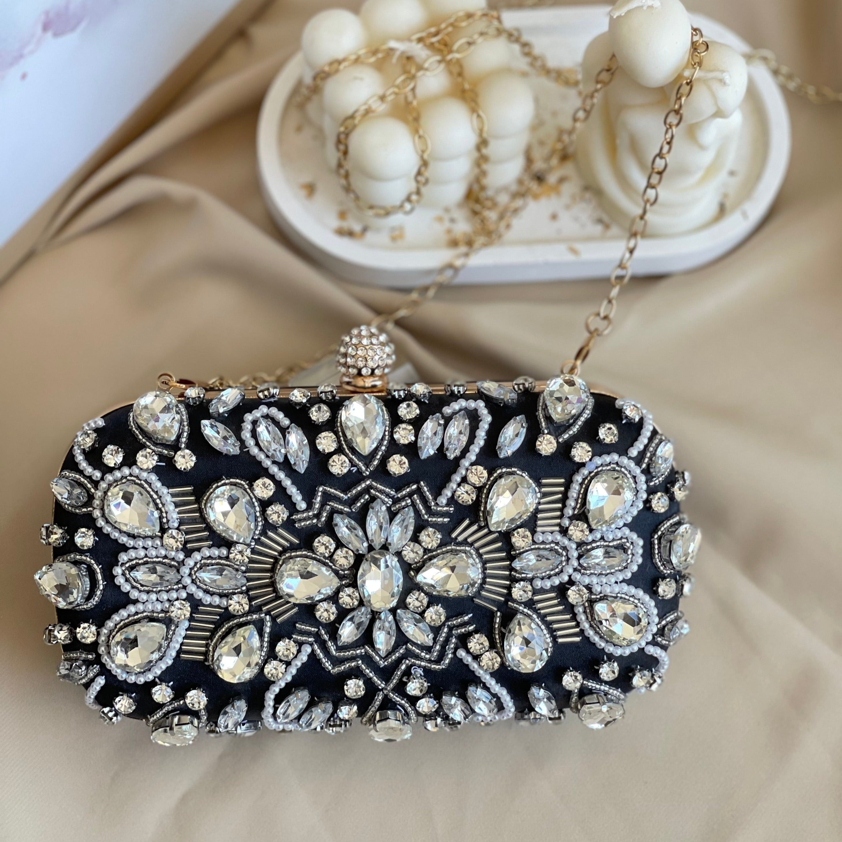 Sac Soirée Strass Noir - hkstore